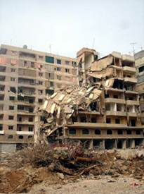 Zerbombtes Haus in Beirut